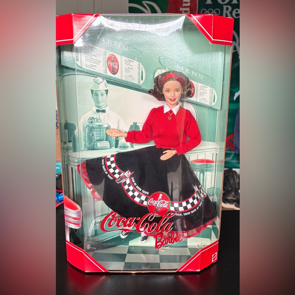 Coca-Cola Barbie Doll in Red and Black Outfit